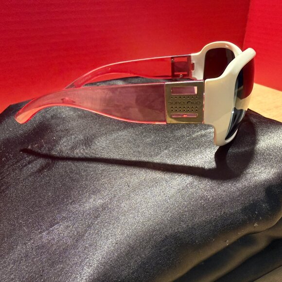 Vintage Suncloud Runway Pink White Frame Sunglasses - Picture 4 of 12